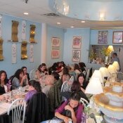 Celebrating a bridal shower at the Oneness-Fountain-Heart.